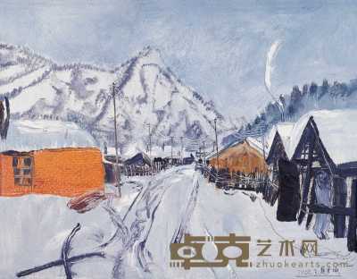 赵开坤 2002年作 雪景 74×55cm